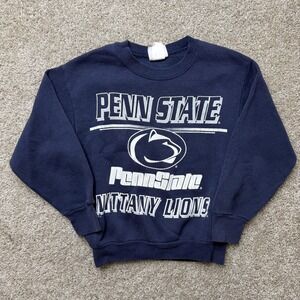 Vintage Penn State Nittany Lions Sweatshirt Boys 8 Blue NCAA Football CSA 90s